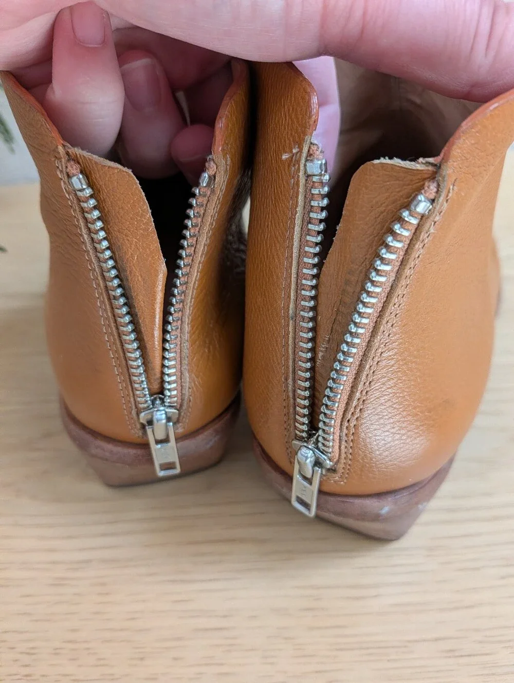Wal & Pai West Tan Leather Ankle Cowboy Booties Cobbler Upgraded Soles Size 40